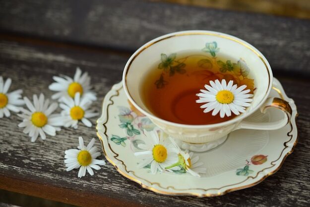 tea and flowers